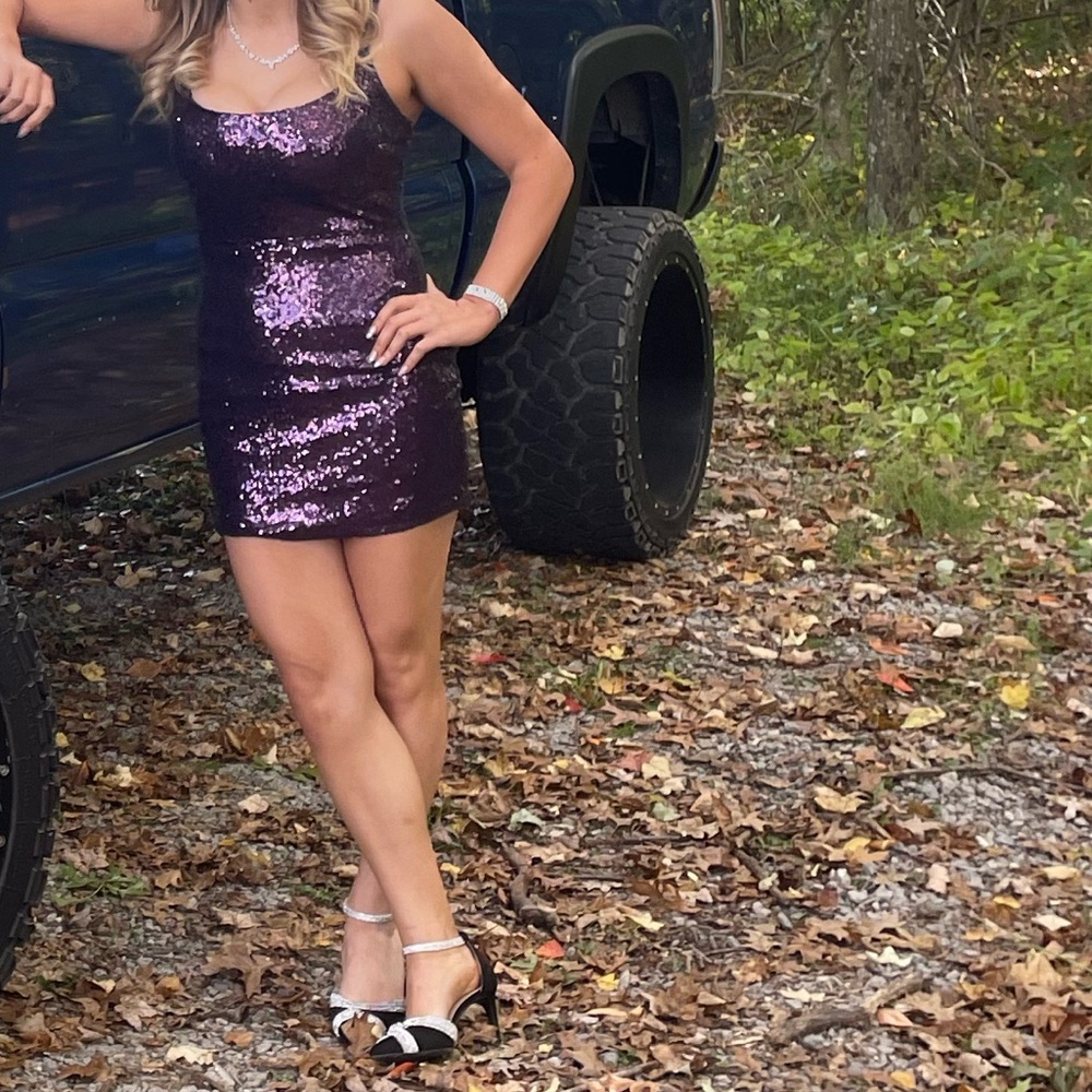 Purple homecoming dress